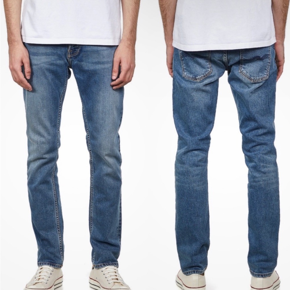 Nudie Jeans Grim Tim slim fitting straight leg jeans 34x30